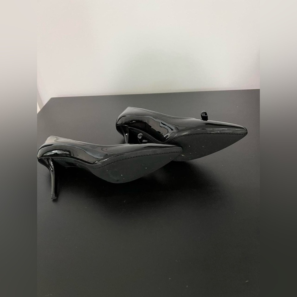 Prada Black Patent Leather Heels - image 2